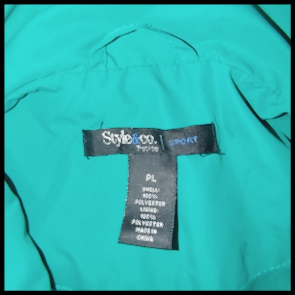Teal Style & Co Windbreaker - Picture 6 of 6